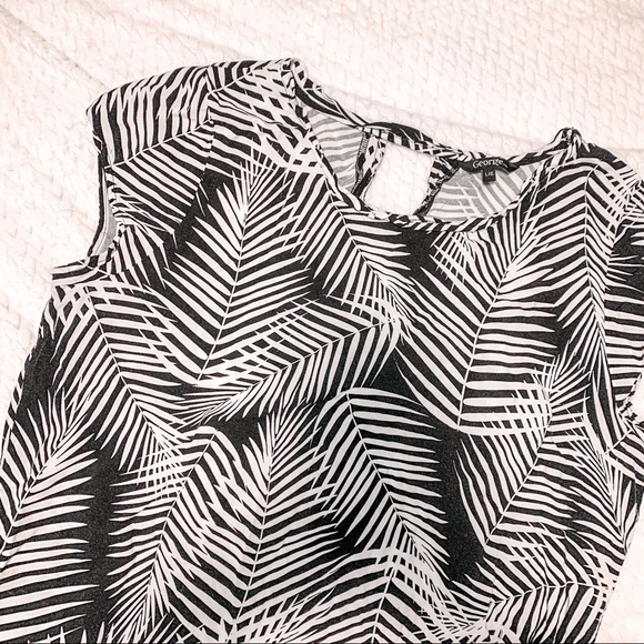 Black and White George Dress - Picture 1 of 3